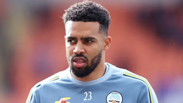 Cyrus Christie during his spell on loan at Swansea 