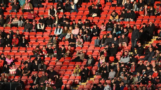 Empty seats at St Mary's