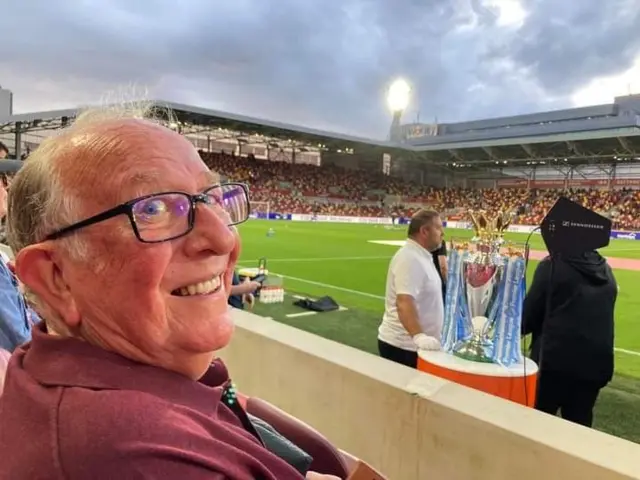 A Brentford fan at a game