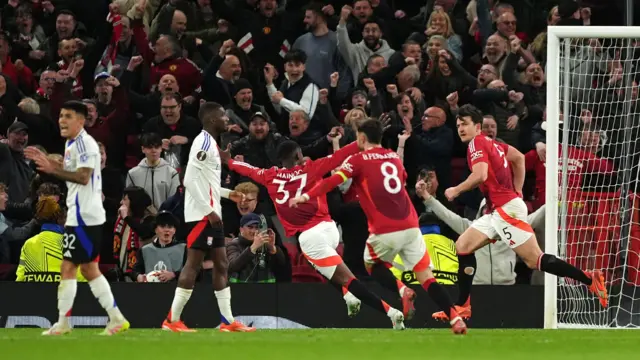 Harry Maguire celebrates