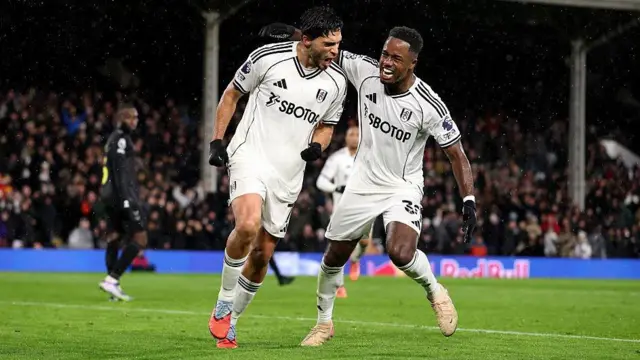 Raul Jimenez with team-mate Ryan Sessegnon 