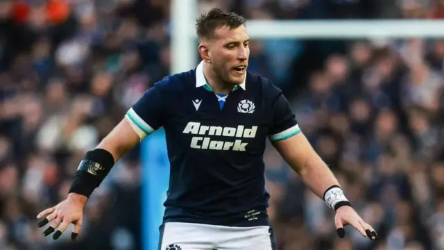 Matt Fagerson in action for Scotland