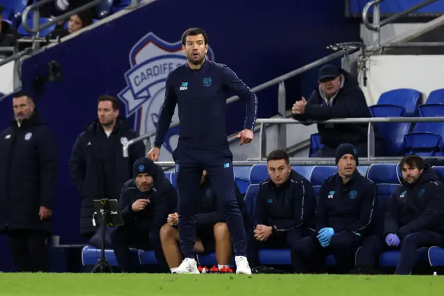 Cardiff manager Brian Barry-Murphy on the touchline during Cardiff's 4-3 win at home to Doncaster Rovers