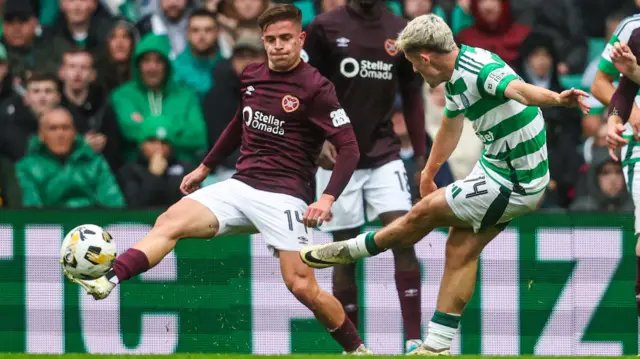 Hearts' Cammy Devlin and Celtic's Luke McCowan