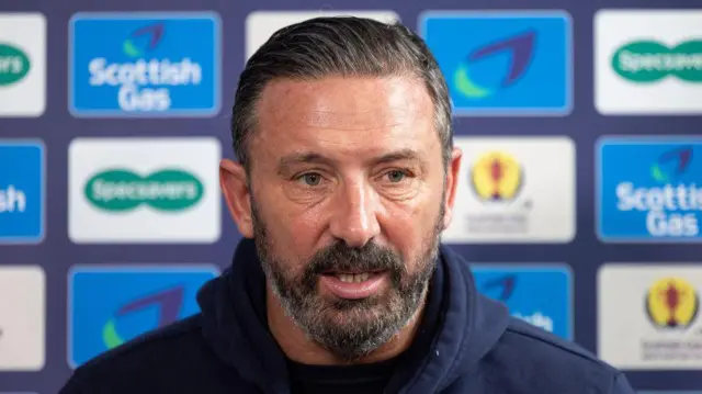 Derek McInnes in his pre-match press conference