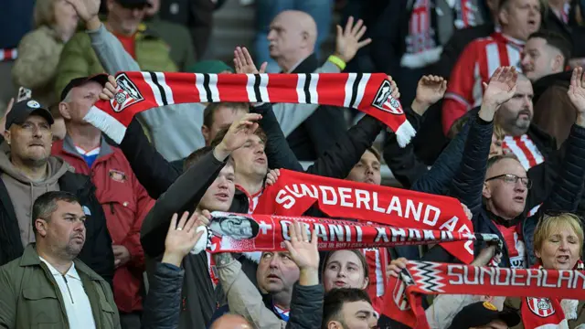 Sunderland fans at the Stadium of Light