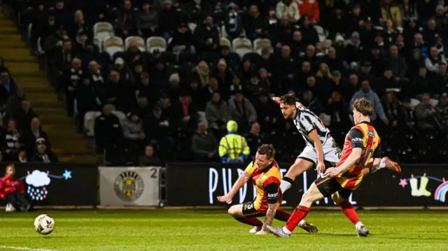 Young scores St Mirren's second goal against Partick Thistle