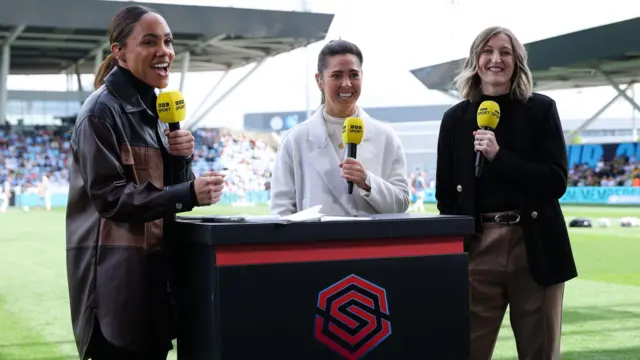 Alex Scott, Fara Williams and Ellen White