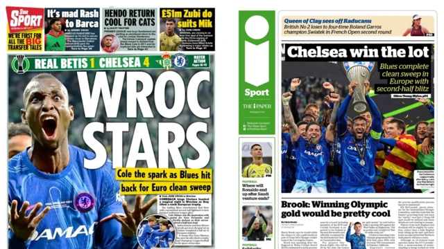 The Star and The i back pages