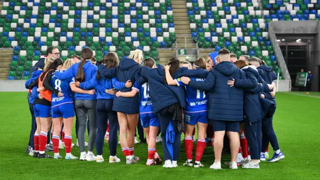 Linfield after the defeat in the Challenge Cup Final