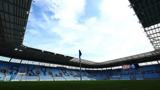 A general view inside the Coventry Building Society Arena