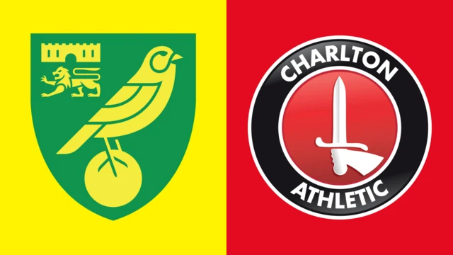 Norwich City and Charlton Athletic club badges
