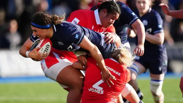 Scotlands Emma Wassell during the Women's Six Nations match at Cardiff Arms Park, Cardiff.