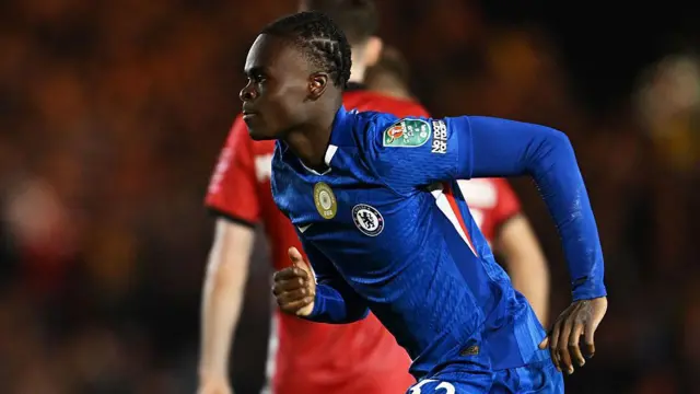 Tyrique George celebrates scoring for Chelsea against Lincoln City
