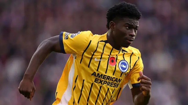 Brighton midfielder Carlos Baleba