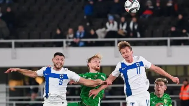 Liam Scales heads Republic of Ireland's leveller in Helsinki