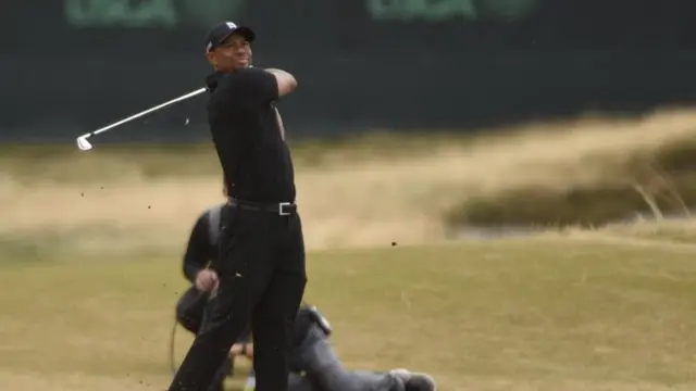 Tiger Woods in action