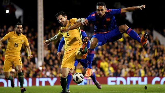 Milos Degenek (number two) represented Australia and Serbia at youth levels before making his senior debut for the Socceroos