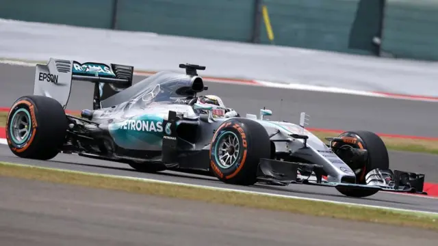 Lewis Hamilton during qualifying