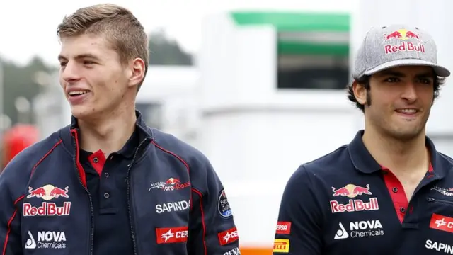 Max Verstappen and Carlos Sainz Jr