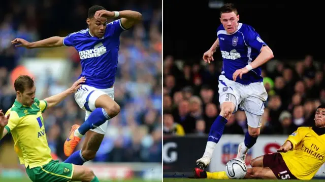 Tyrone Mings (left) and Connor Wickham (right) at Ipswich Town