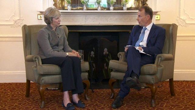 Theresa May and Andrew Marr