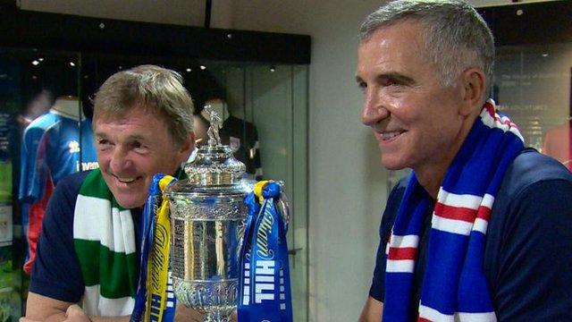 Former Celtic striker Kenny Dalglish (left) and former Rangers player-manager Graeme Souness