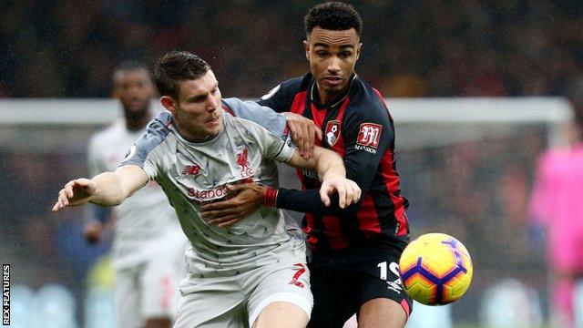 James Milner in action against Bournemouth