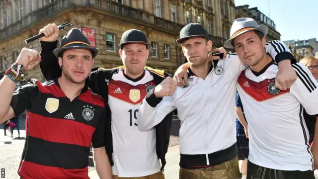 Germany fans in Glasgow city centre