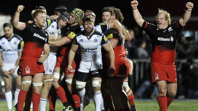 Saracens celebrate