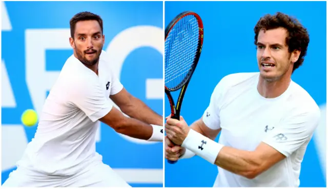 Viktor Troicki (left) with Andy Murray