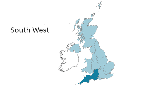 South West map