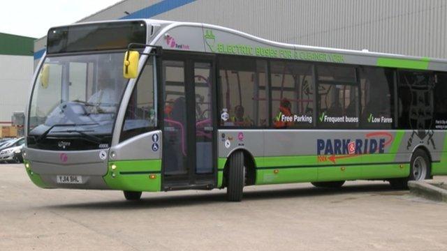 Electric bus in York