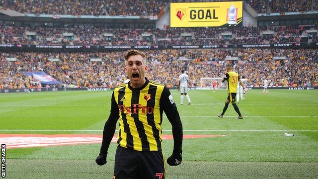 Gerard Deulofeu celebrates scoring in extra-time