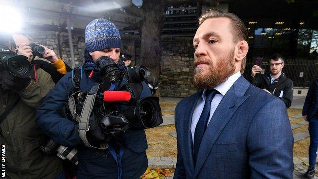 Conor McGregor attending court in Dublin