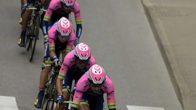 Team Lampre-Merida in the team time trial