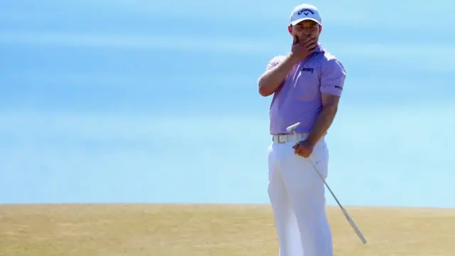 Branden Grace looks frustrated