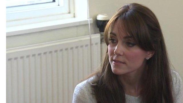 The Duchess of Cambridge at a women's prison in Surrey.