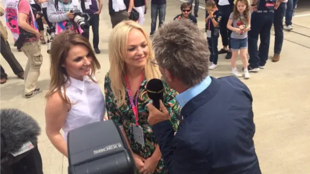 Geri Halliwell, Emma Bunton, Eddie Jordan