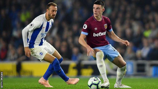 Glenn Murray and Declan Rice