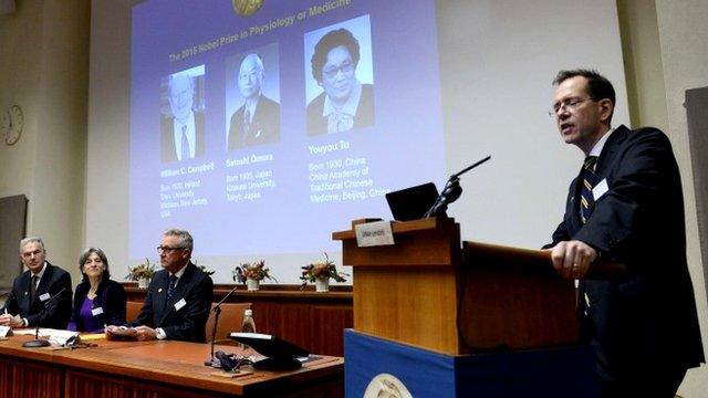 Urban Lendahl, Secretary of the Nobel Committee for Physiology or Medicine, addresses a press conference