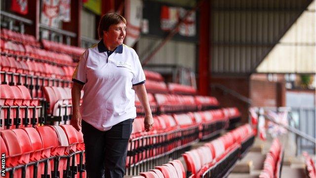 Former England captain Carol Thomas at Crewe