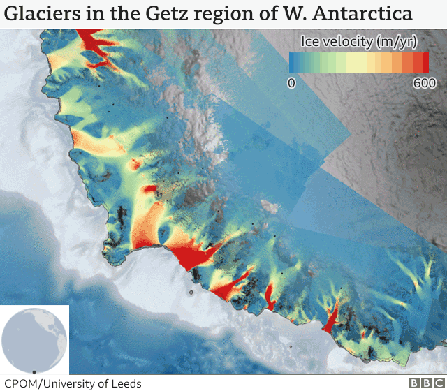 Glacier velocities