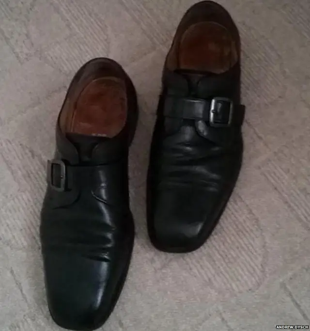 Shoes belonging to Andrew Dysch