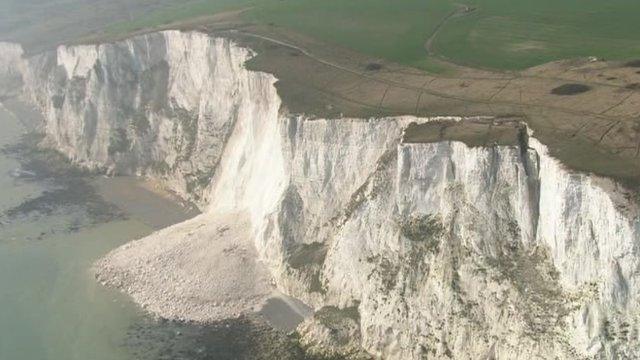 Collapsed cliff face near Dover