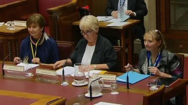 Health department officials Colleen Stirling, Christine Smyth and Lorraine Conlon