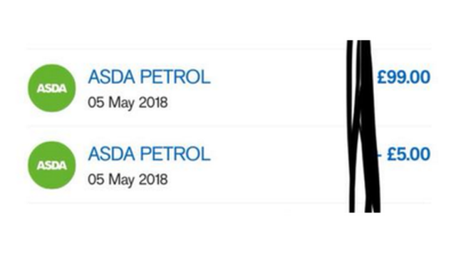 Asda petrol £99 'charge'