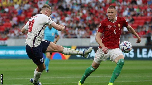 Jarrod Bowen in action for England against Hungary