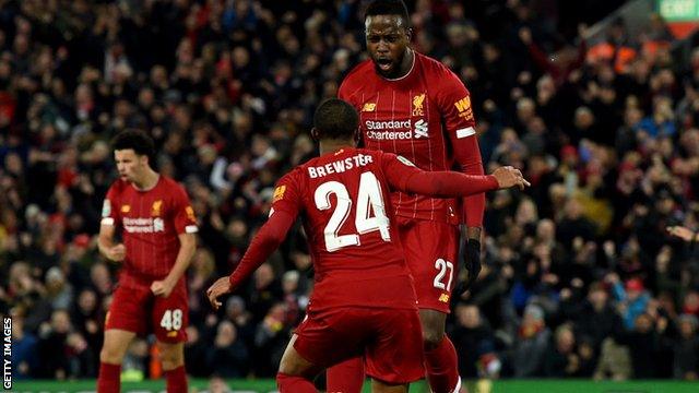 Divock Origi celebrates