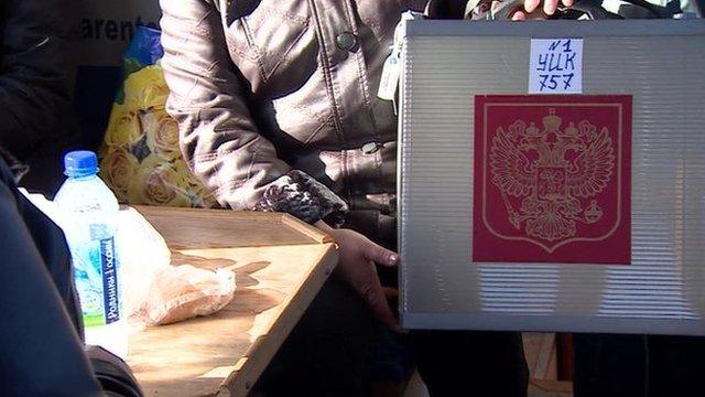 A Russian ballot box